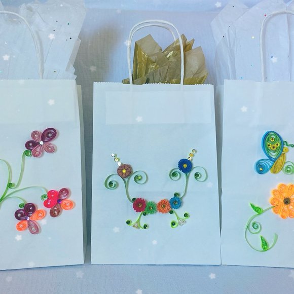 Quilling paper gift bag - Picture 1 of 5